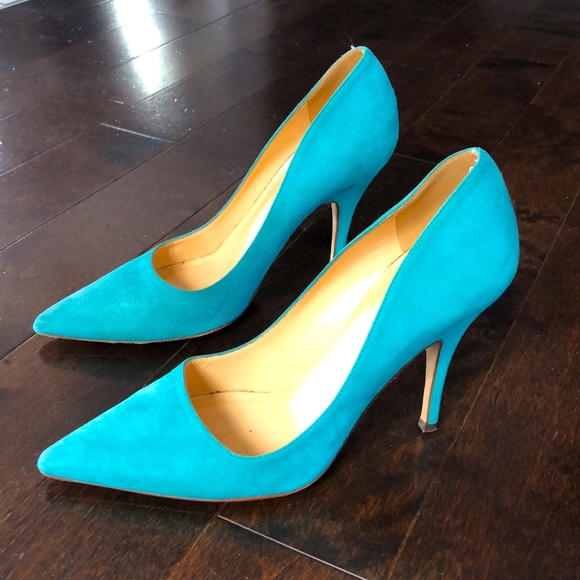 kate spade Shoes - Kate Spade turquoise suede pump